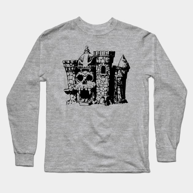 Fortress Lineart Long Sleeve T-Shirt by snespix